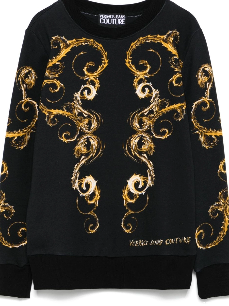 Affordable Couture Barocco-print Jeans sweatshirt Women Versace 0710